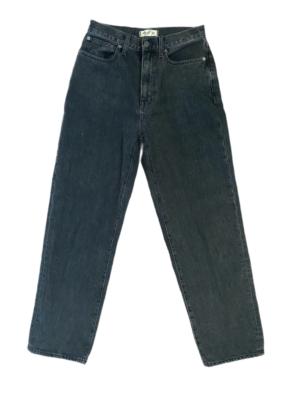 Madewell Black Baggy Straight-Leg Jeans Size 27
